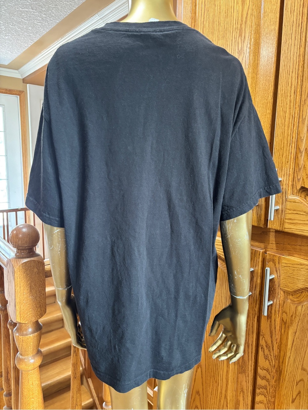 American Apparel Black Short-Sleeve Moose Stamp Graphic Tee - Picture 4 of 9